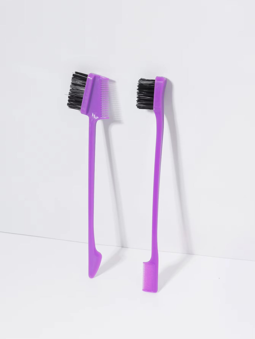 2Pcs Edge Control Brushes, Suitable for Hair Edge and Eyebrow Styling in Women,Special for Real Hair Wigs