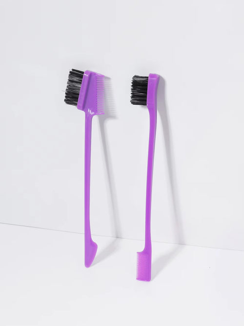 2Pcs Edge Control Brushes, Suitable for Hair Edge and Eyebrow Styling in Women,Special for Real Hair Wigs