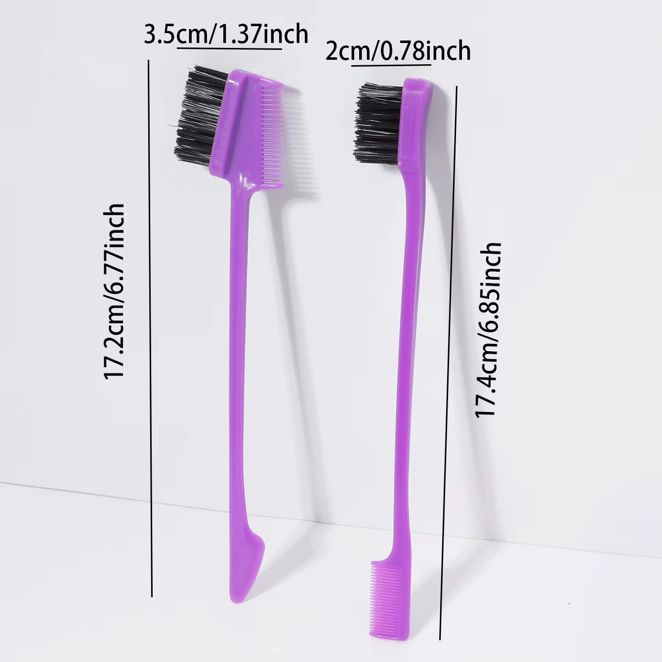 2Pcs Edge Control Brushes, Suitable for Hair Edge and Eyebrow Styling in Women,Special for Real Hair Wigs