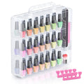 Nail Polish Organizer, 48 Bottles Transparent Nail Polish Holder with Adjustable Divider, Gel Nail Polish Storage Double Side Nail Polish Organizer Case for Storage Display