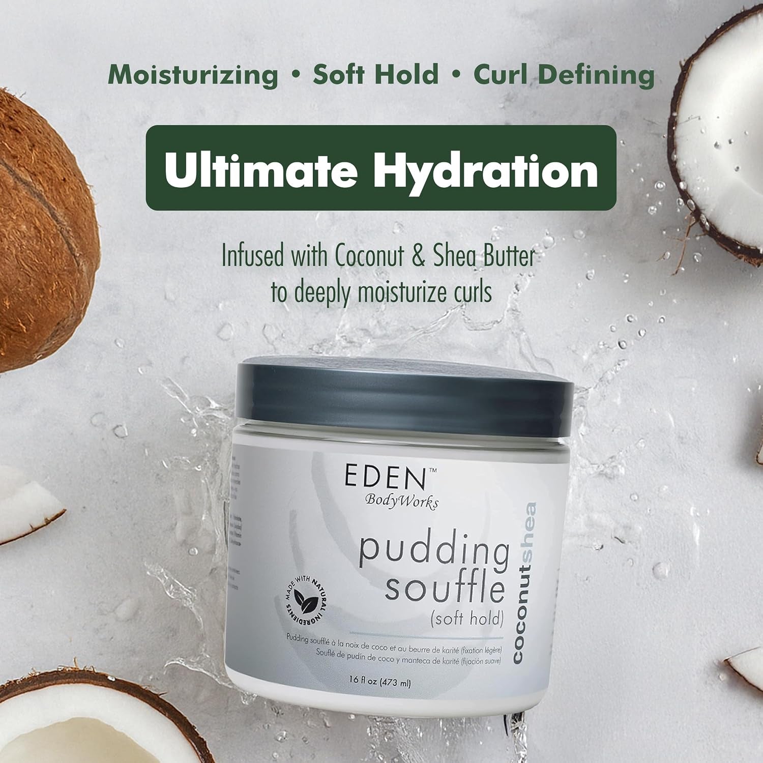 Coconut Shea Pudding Soufflé | Curl Cream | 16Oz