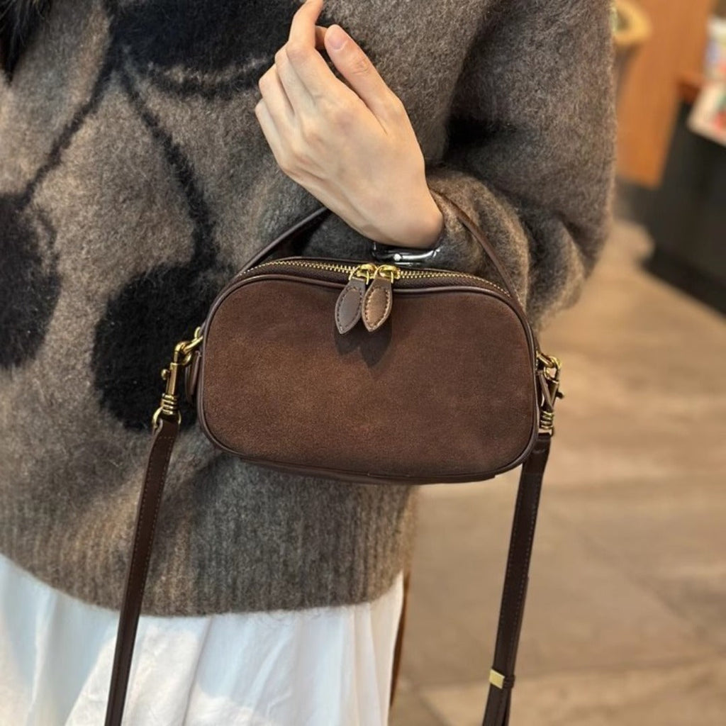 Elegant Retro Leather Crossbody Bag – Small Shoulder Purse for Women