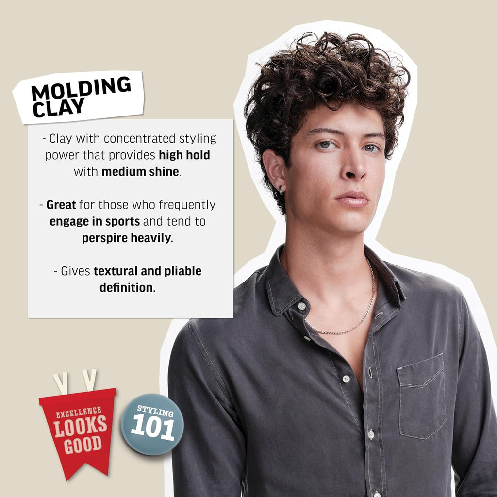 Men'S Molding Clay, Strong Hold & Medium Shine, 3 Oz