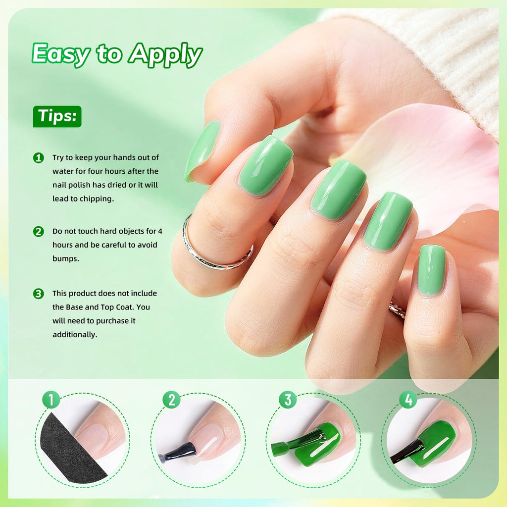Green Nail Polish 6Pcs Nail Polish Set
