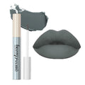 2Pcs Matte Lip Liner & Lip Gloss Kit White Green Black Purple Vampire Lipstick Non-Stick Cup Non-Fading Liquid Lipstick Long-Lasting for Halloween Cosplay (#4 Gray)