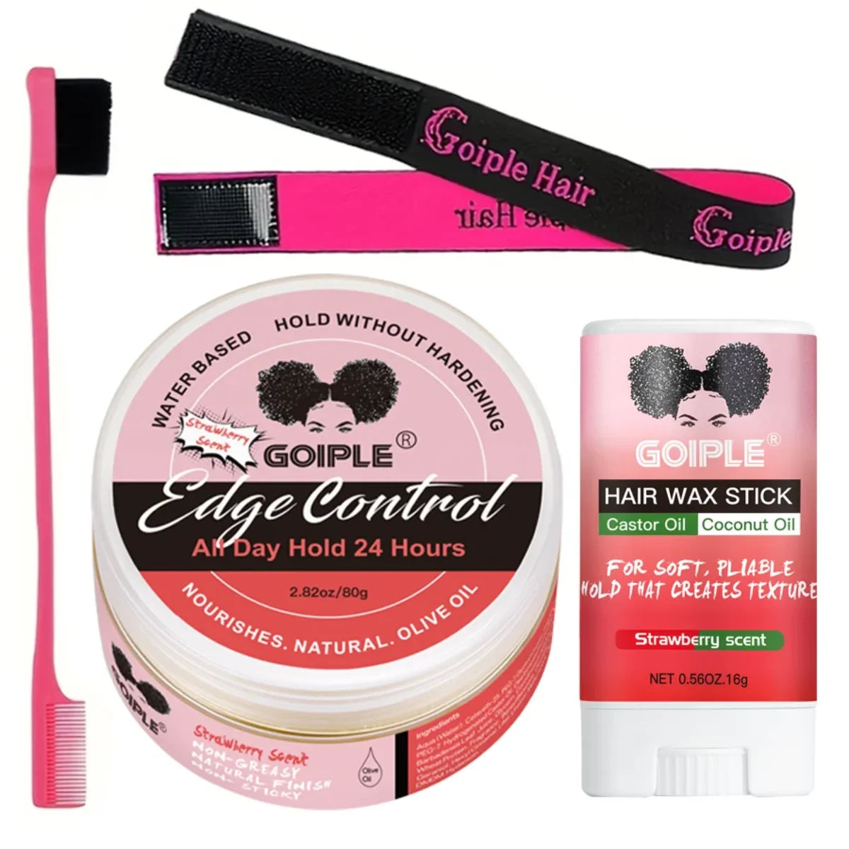 80G Extra Hold Edge Control Gel for Wig 4C Hair 24 Hour Long Lasting Control Gel No-Greasy Edge Smoothing Break Hair Styling Wax