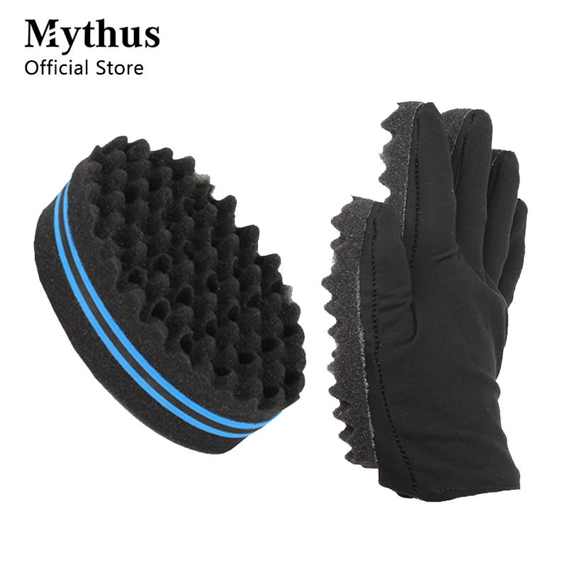 Barber Shop Men Hair Braider Twist Sponge Gloves African Hair Styling Fork Comb Hair Curls Foam for Salon Hairdressing Tools
