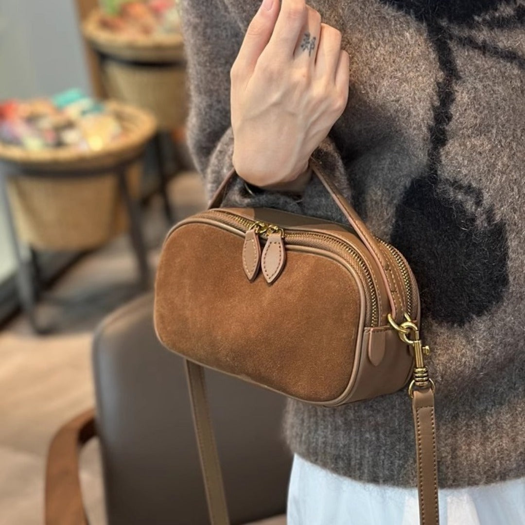 Elegant Retro Leather Crossbody Bag – Small Shoulder Purse for Women