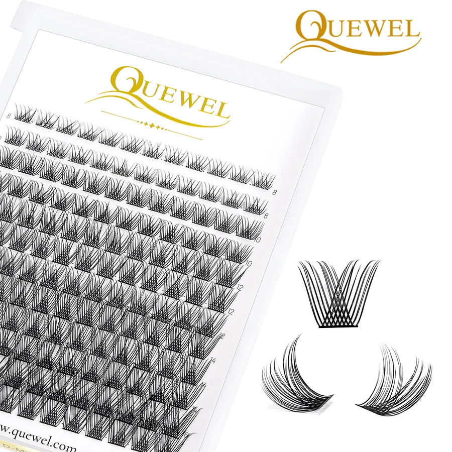 144Pcs DIY Cluster Lashes Segmented False Bundles Eyelashes DIY Individual Clusters Lash Extensions 12Lines C/D Lashes