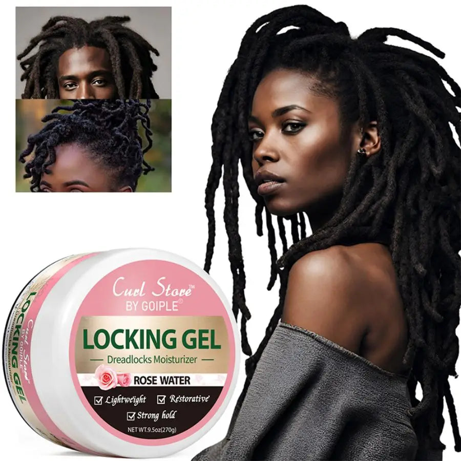 Goiple 9.5Oz Locking Gel Strong Hold Frizz Control Cream Add Shine Dreadlocks Moisturizer Locks and Twist Conditions Hair Gel