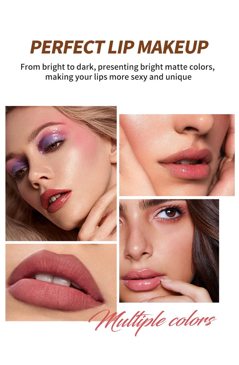 CALLCALL LING Transfer-Proof Velvet Matte Liquid Lipstick Set - 6-Piece Set , Long-Lasting Non-Smudge