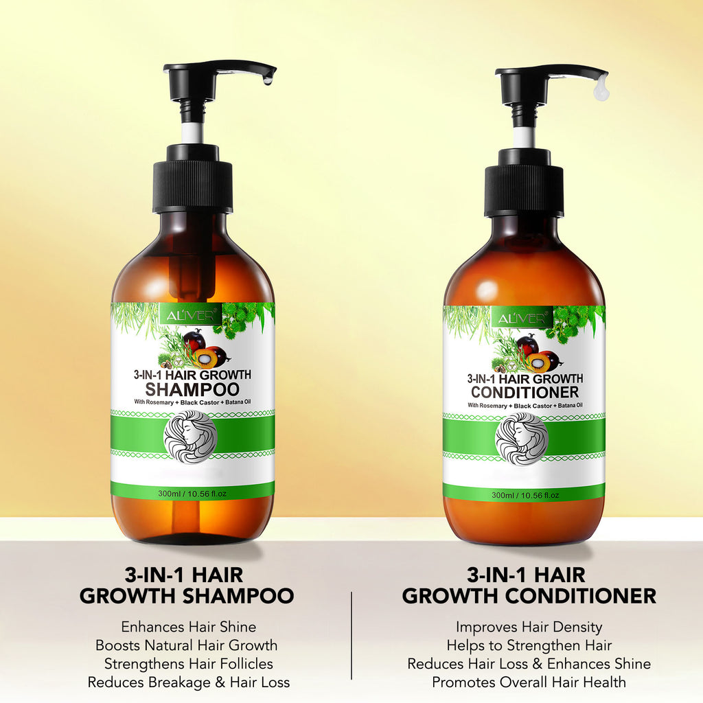 3-In-1 Hair Shampoo and Conditioner Set-Natural Formulas Cleansing & Nourishing Scalp Shampoo & Conditioner-All Hair Types-Set of 2