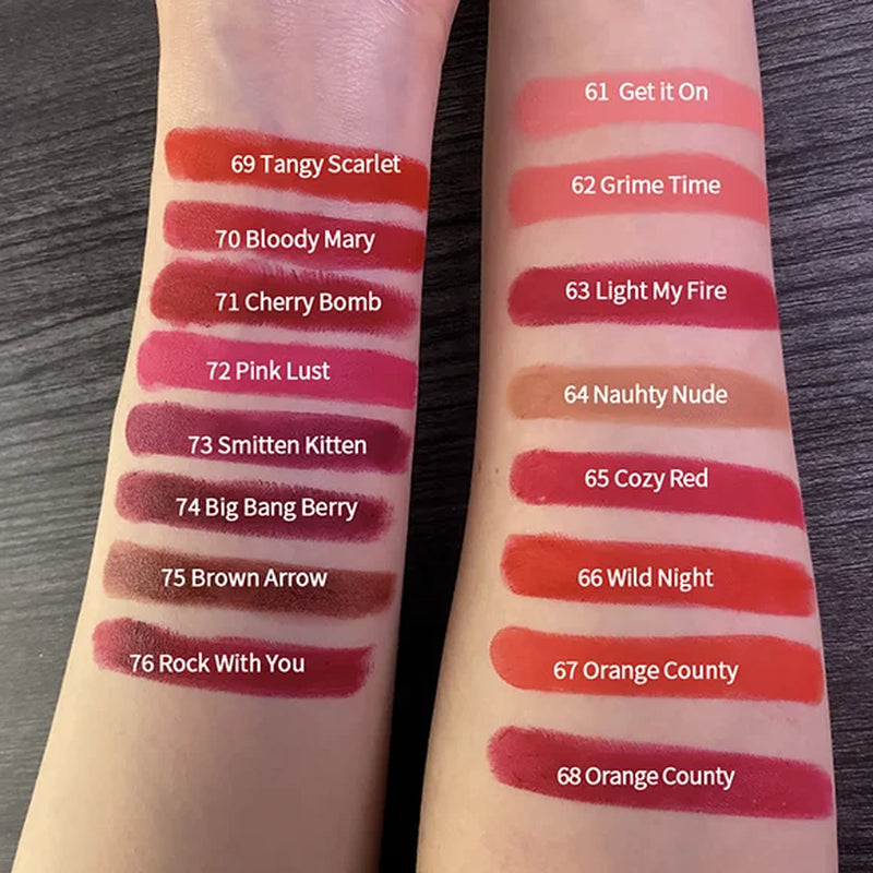 New Colors Waterproof Velvet Lipstick Easy to Wear Water-Resistant Lip Stick Long-Lasting Matte Lip Makeup Cosmetic