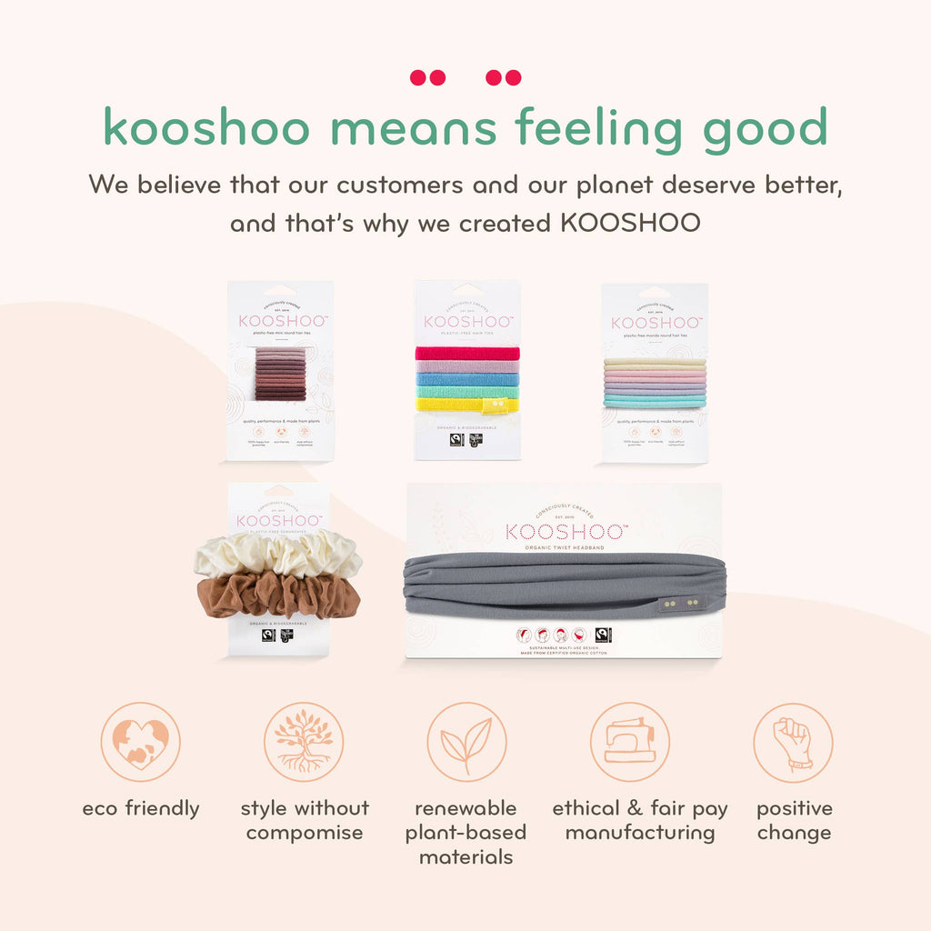 Plastic-free Round Hair Ties – Pastel Blooms 8-pack