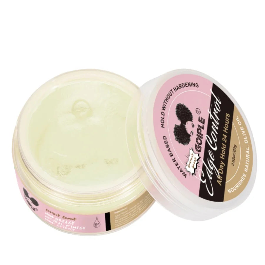 80G Extra Hold Edge Control Gel for Wig 4C Hair 24 Hour Long Lasting Control Gel No-Greasy Edge Smoothing Break Hair Styling Wax