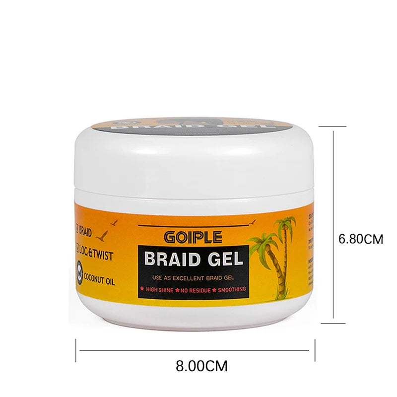 GOIPLE 16Oz Strong Hold Lock and Twist Tames Frizz & Edge Braiding Gel for African Hair High Shine Braids Weaving Styling Pomade