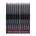 12 Colors Retractable Waterproof Lip Liner Set, Roll It up Auto Lip Liner Pencil, Long Lasting Fade Resistant