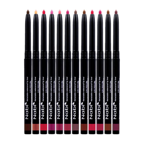 12 Colors Retractable Waterproof Lip Liner Set, Roll It up Auto Lip Liner Pencil, Long Lasting Fade Resistant