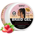 5.3Oz Strawberry Scent Braid Gel with Coconut Oil Loc & Twist Styling Frizz Control Smooth Hair Extra Hold Shaping Pomade
