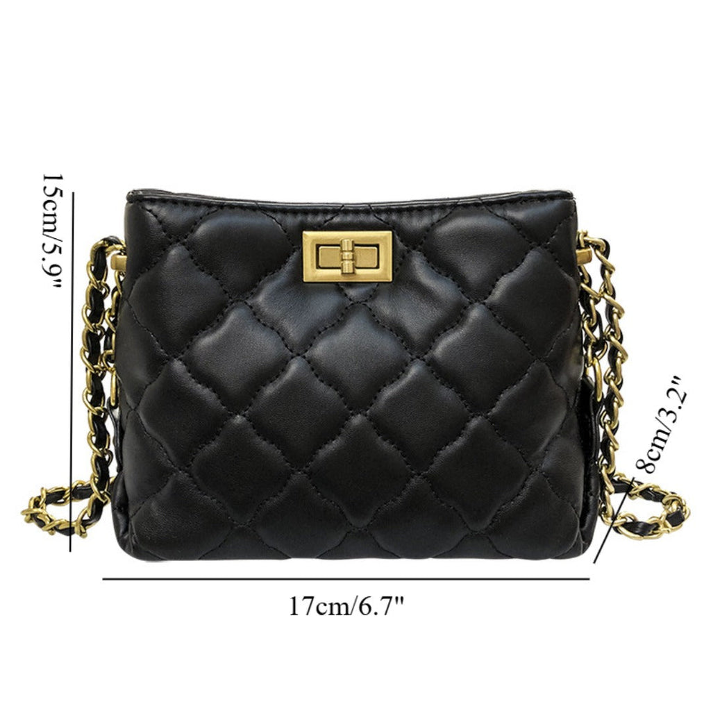 Mini Diamond Chain Crossbody Bag – Versatile Fashion Purse for Women