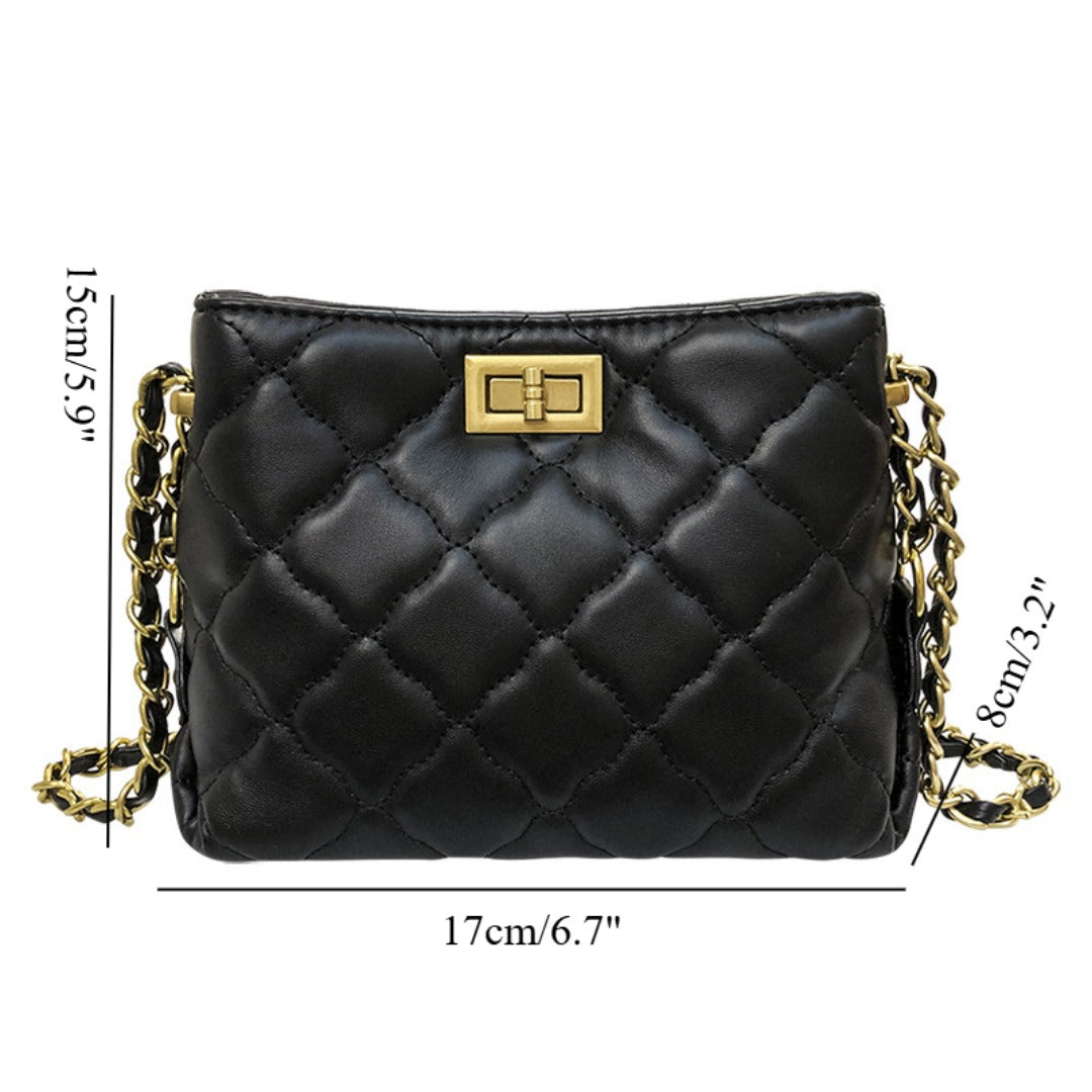 Mini Diamond Chain Crossbody Bag – Versatile Fashion Purse for Women