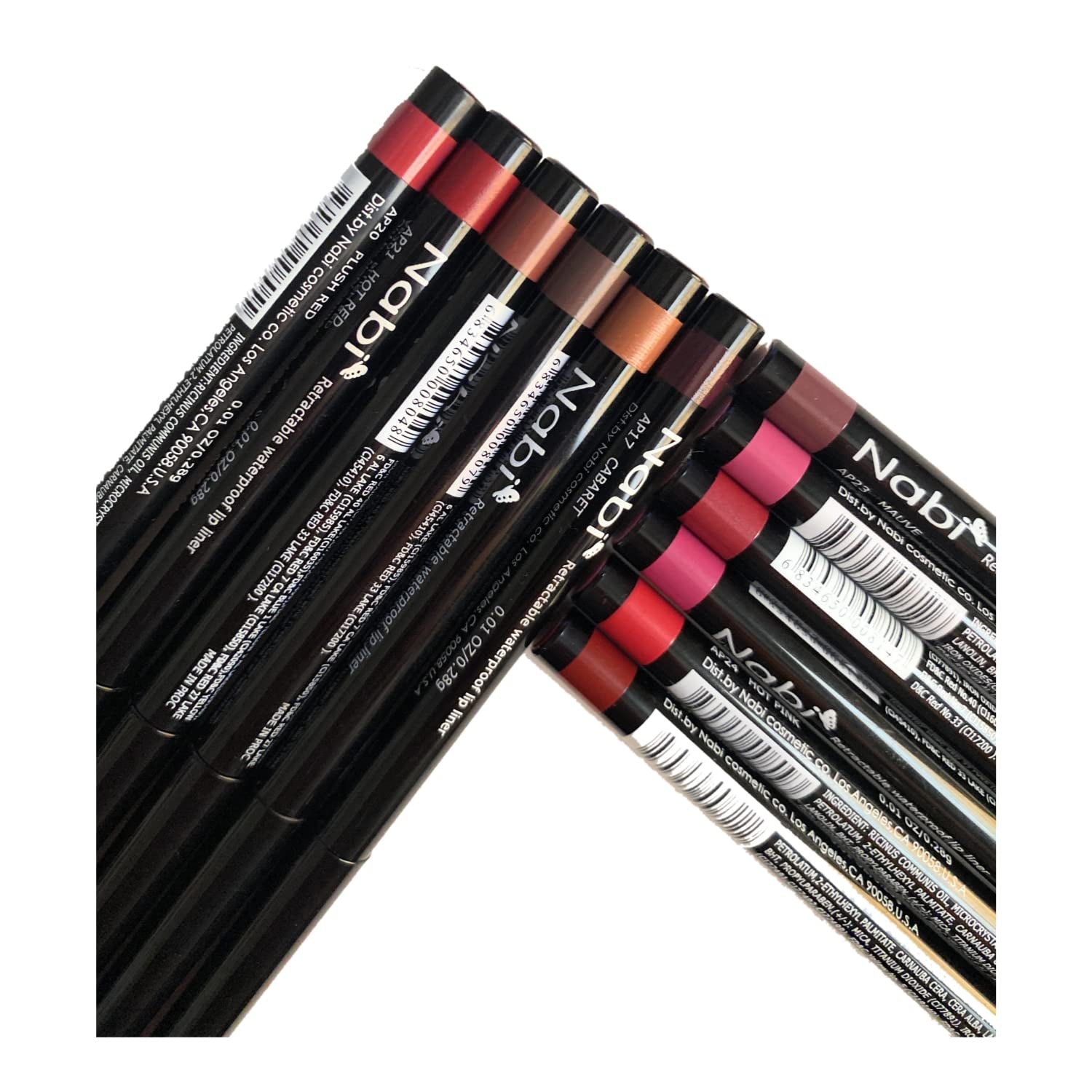 12 Colors Retractable Waterproof Lip Liner Set, Roll It up Auto Lip Liner Pencil, Long Lasting Fade Resistant