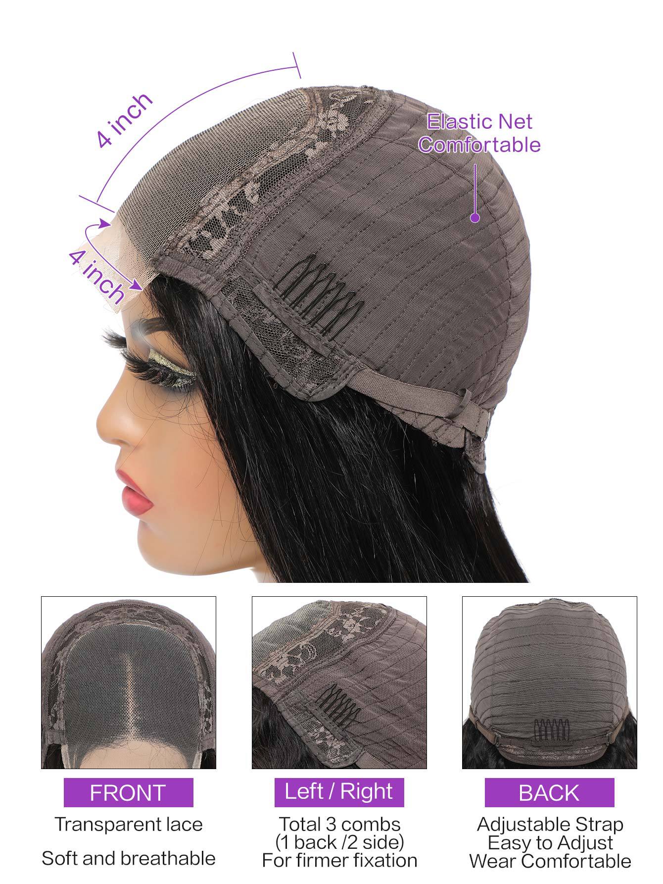 Front Lace Wig 100% Human Hair