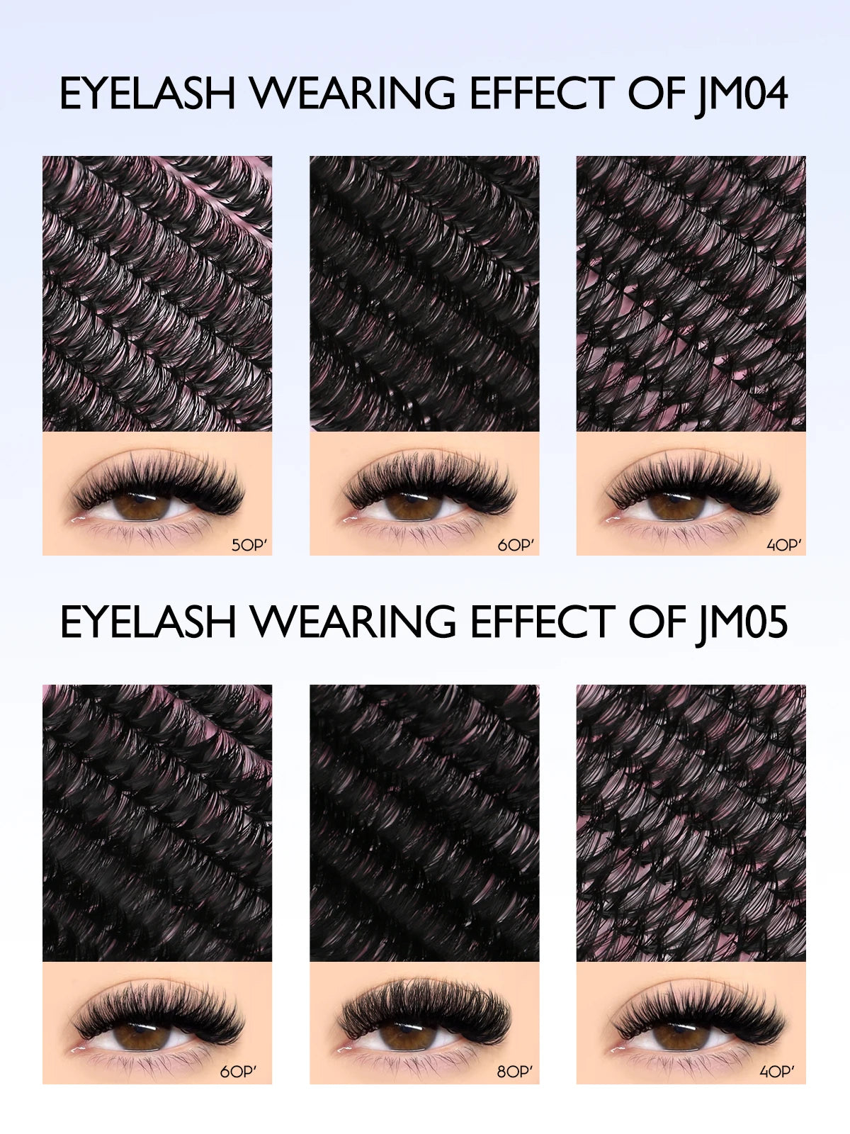 Eyelash Clusters Kit Large Capacity Wispy Individual Lashes Natural DIY Cluster Eyelash Extensions for Beginners