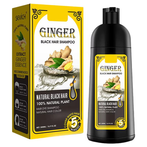 500Ml Herbal Hair Dye Black Hair Shampoo Black Hair Color Shampoo Black Hair Dye Covering White Hair Shampoo Ginger Shampoo