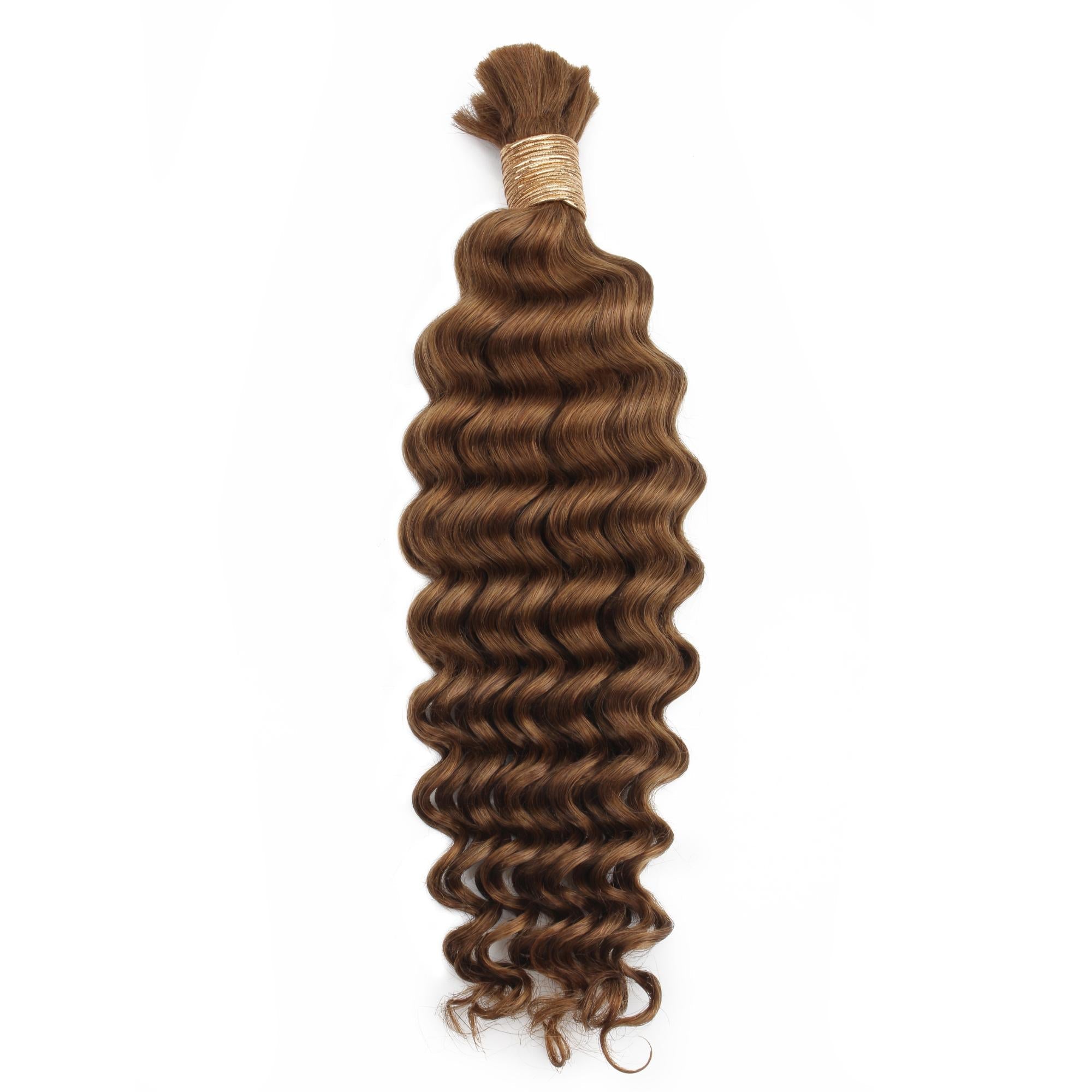 Auburn Deep Wave Bulk Human Braiding Hair