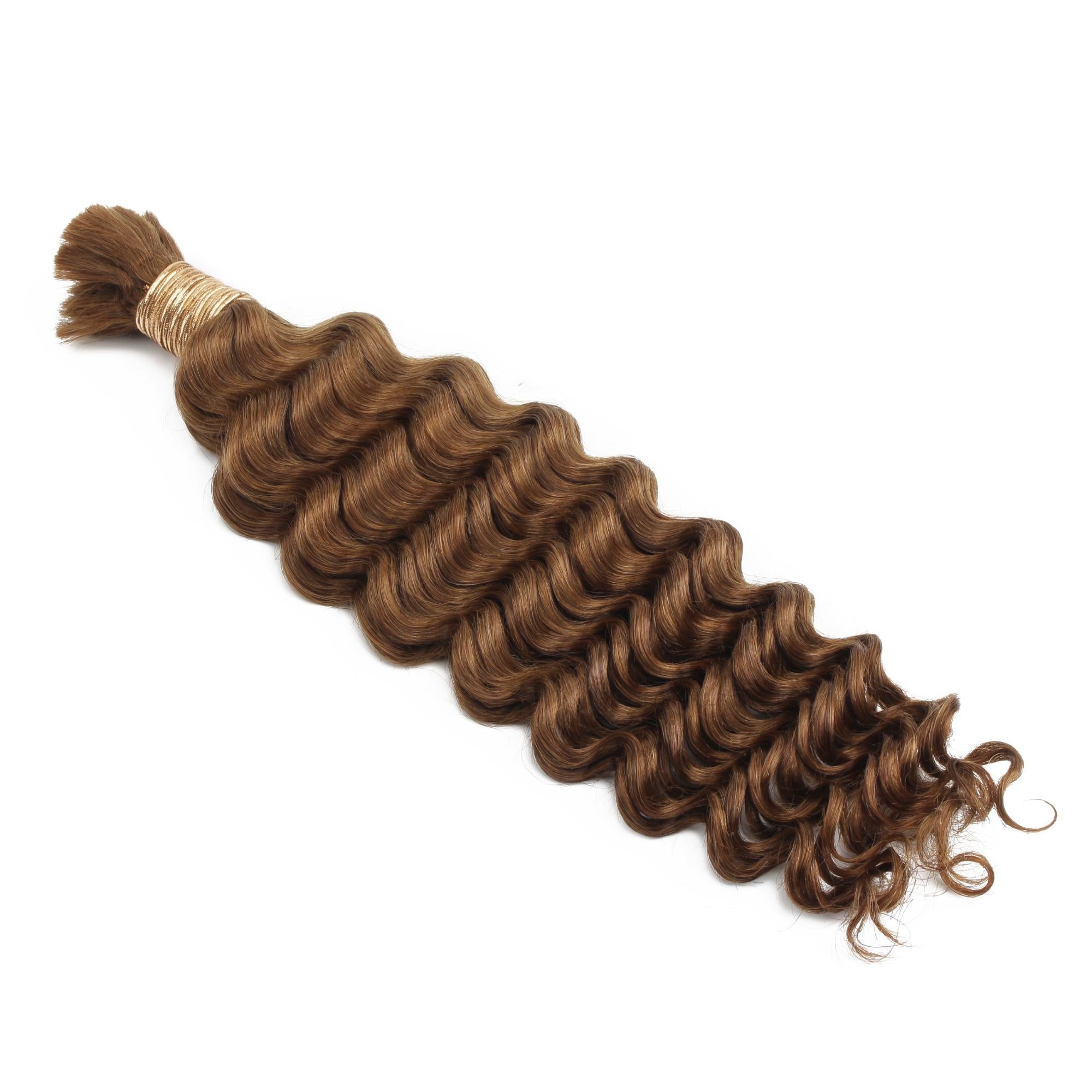 Auburn Deep Wave Bulk Human Braiding Hair