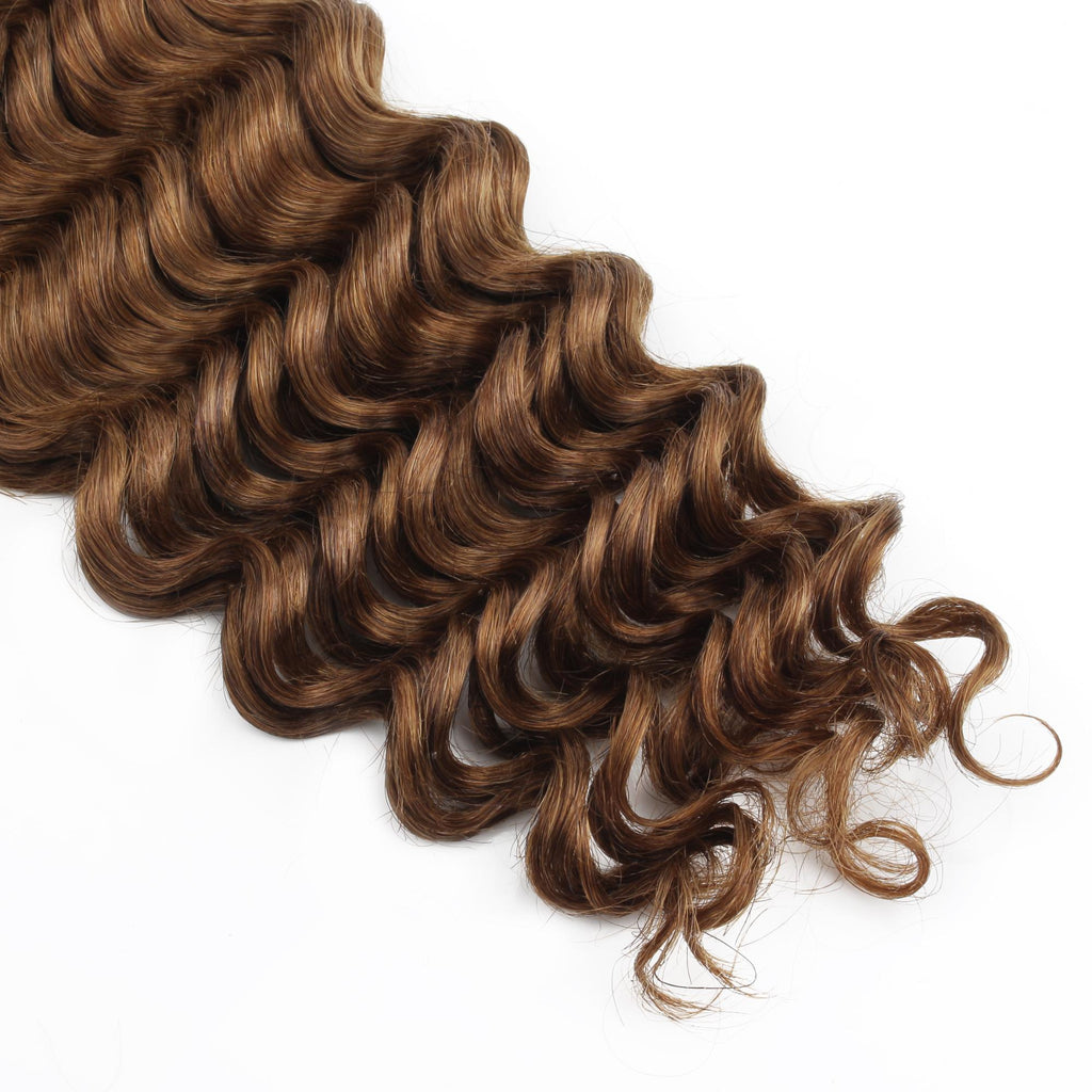Auburn Deep Wave Bulk Human Braiding Hair