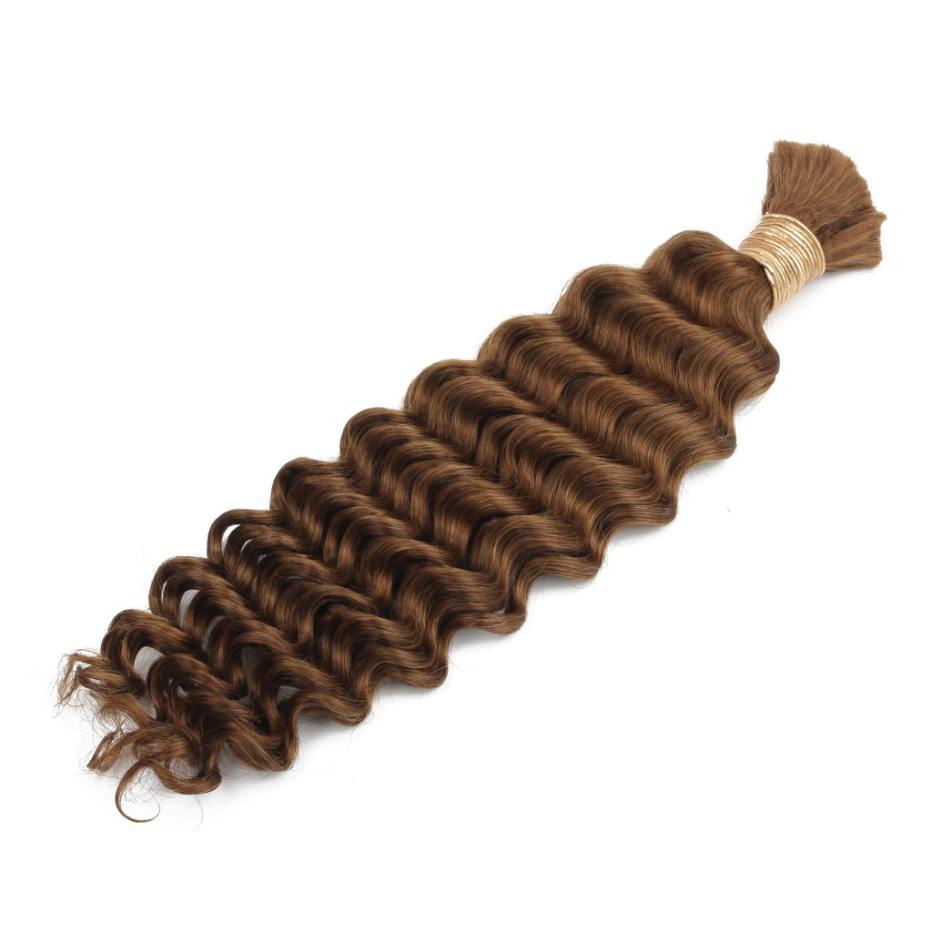 Auburn Deep Wave Bulk Human Braiding Hair