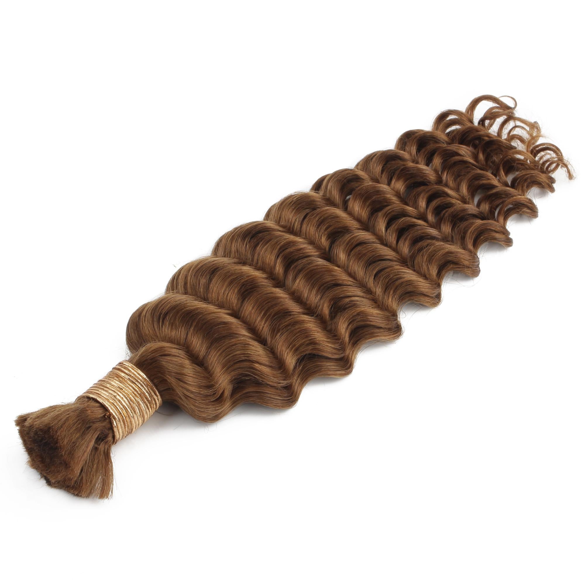 Auburn Deep Wave Bulk Human Braiding Hair