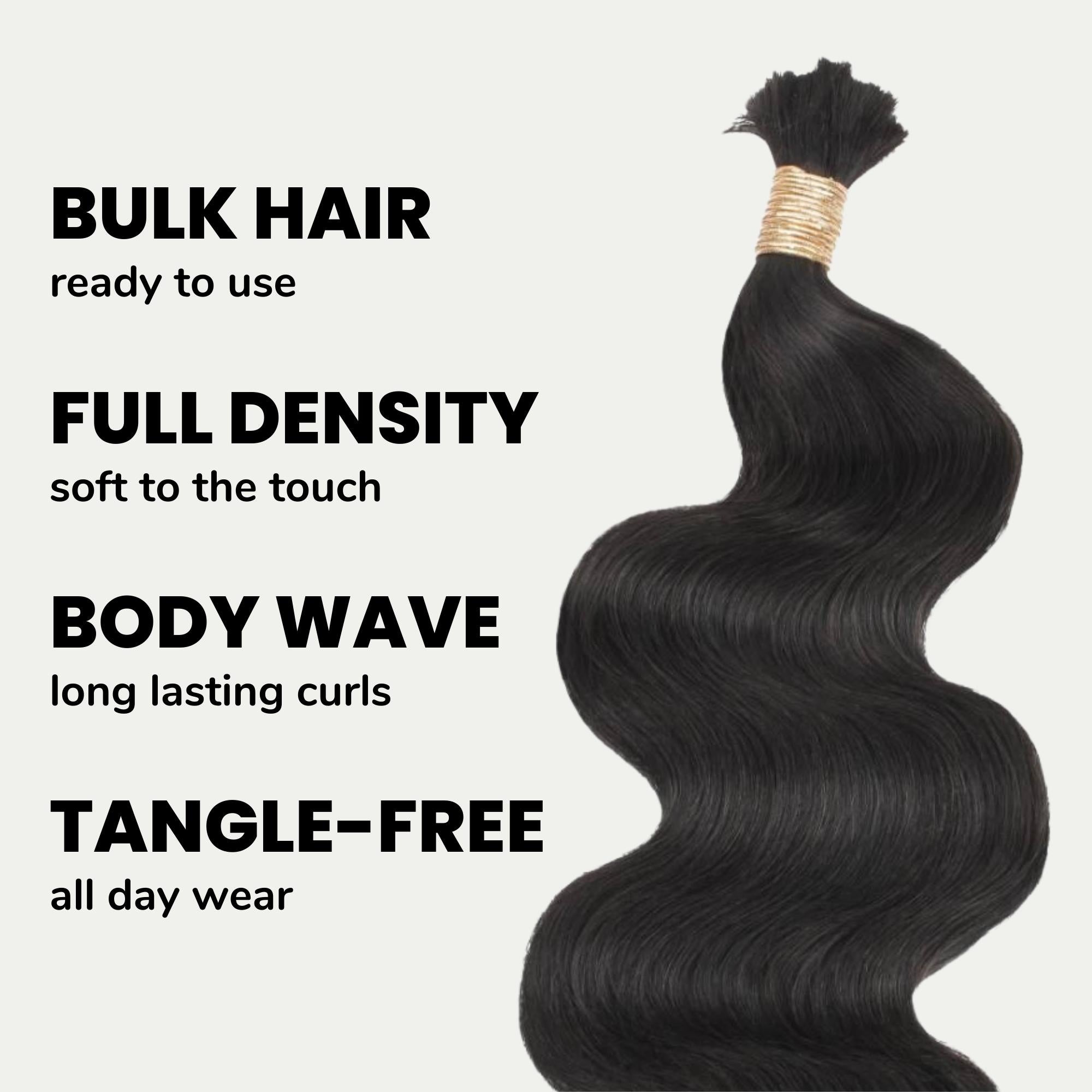 Body Wave Bulk 100% Human Braiding Hair