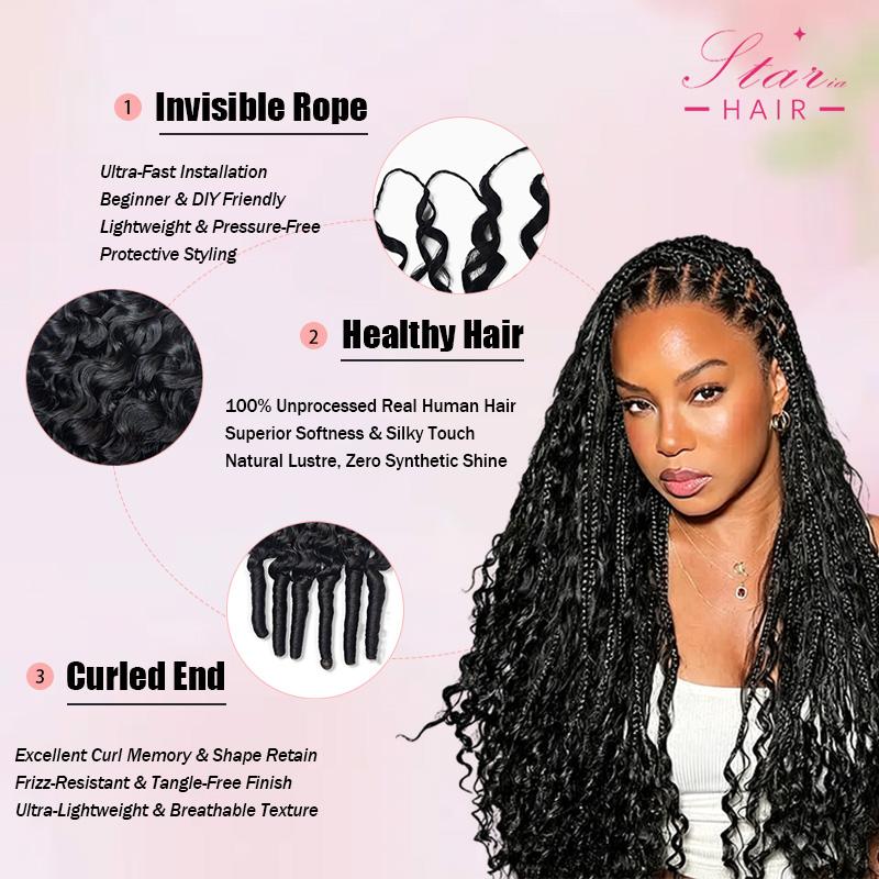 StariaHair Deep Wave Crochet Human Hair Extension