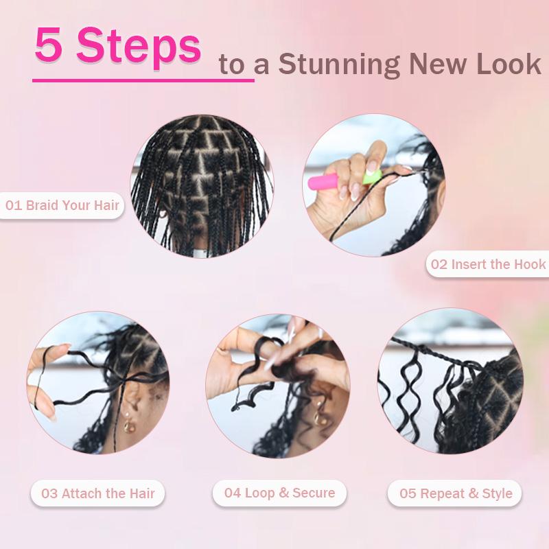 StariaHair Deep Wave Crochet Human Hair Extension