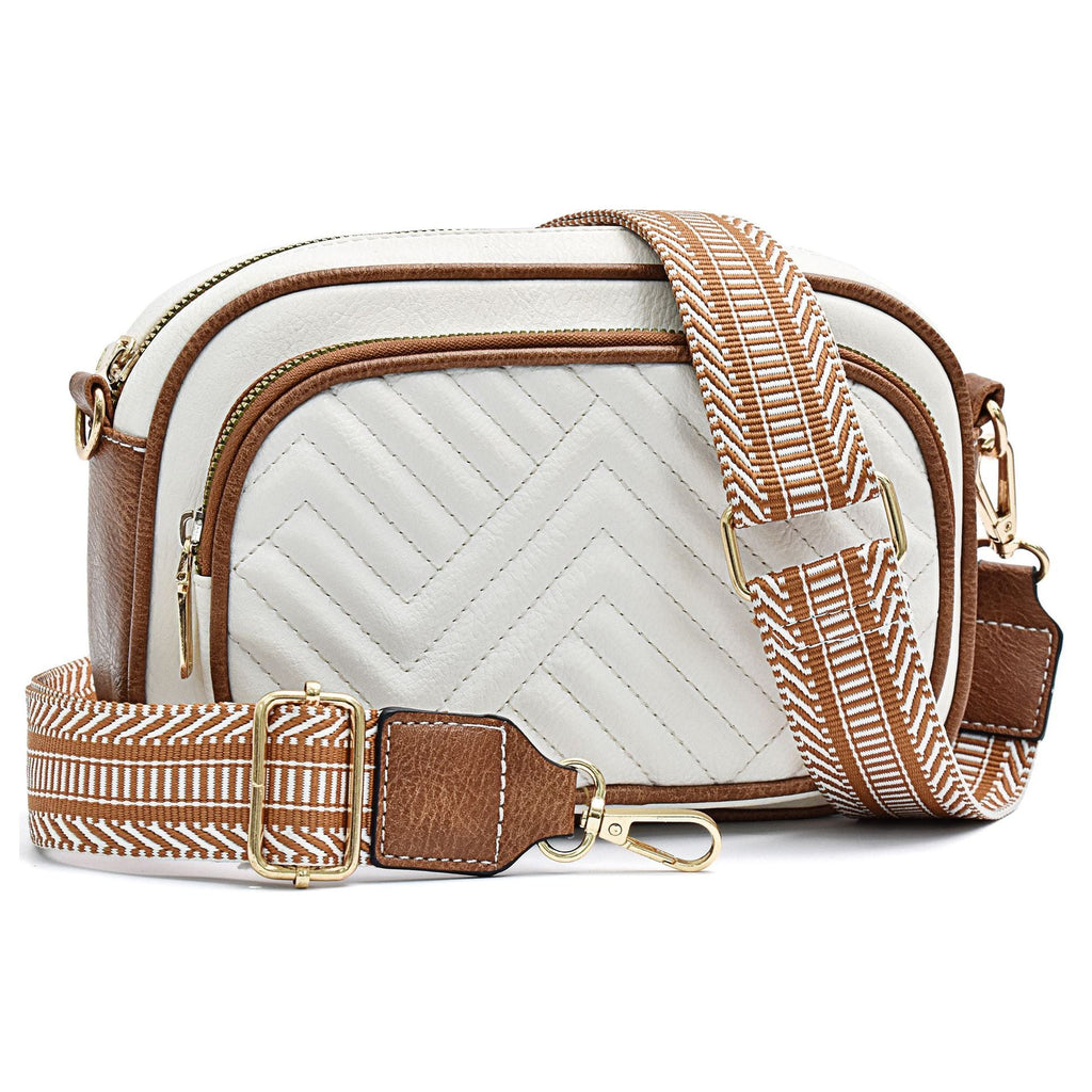 Embroidered Crossbody Bag – Vintage Ribbon Square Purse for Women