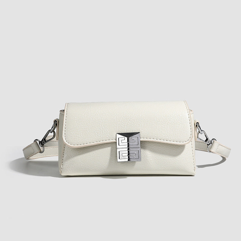 Small Retro Square Crossbody Bag – Metallic Shoulder Bag for Women