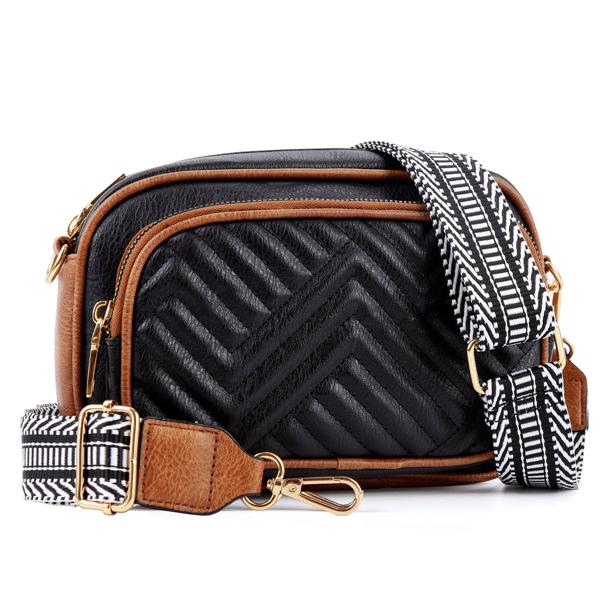 Embroidered Crossbody Bag – Vintage Ribbon Square Purse for Women