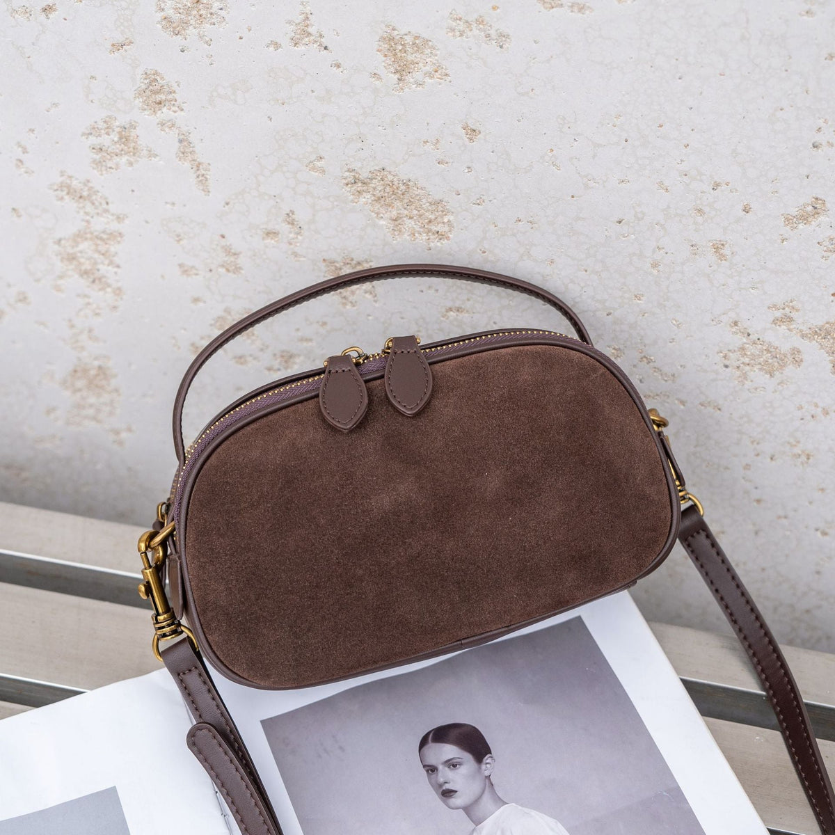 Elegant Retro Leather Crossbody Bag – Small Shoulder Purse for Women