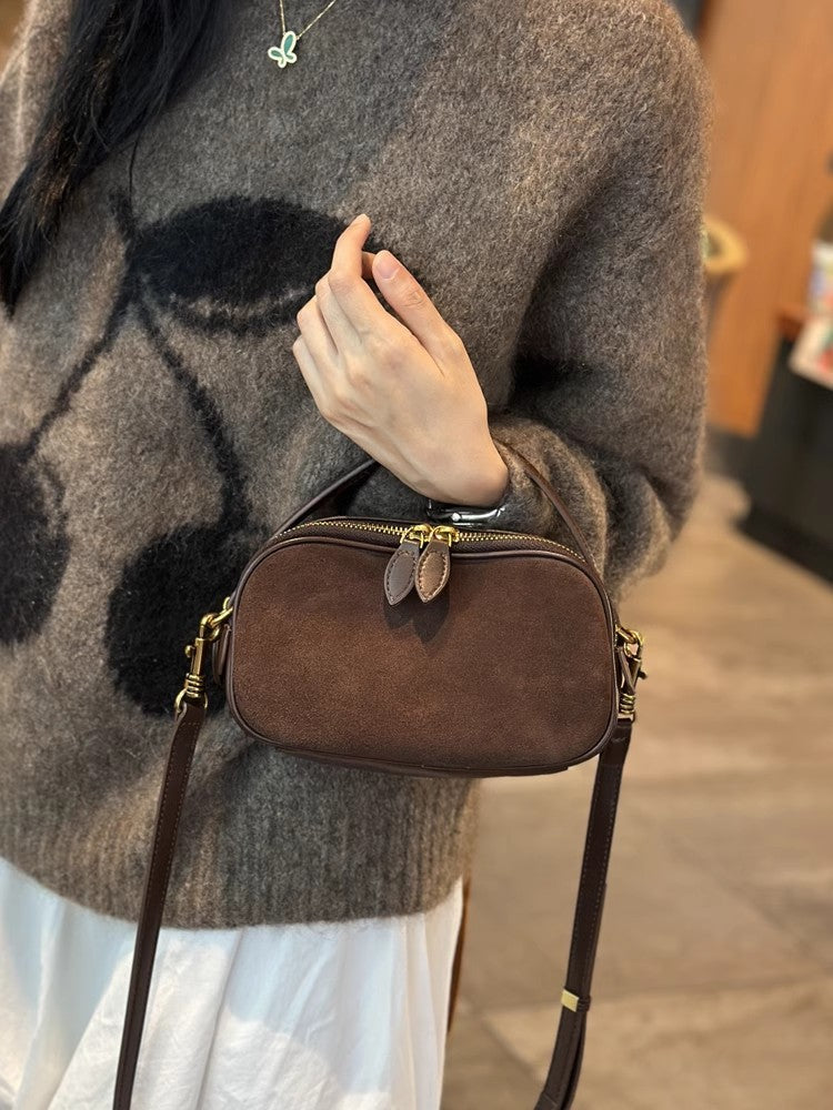 Elegant Retro Leather Crossbody Bag – Small Shoulder Purse for Women