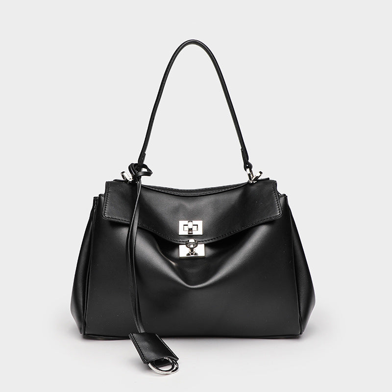 Genuine Leather Kelly Crossbody Bag – High-Grade Underarm Commuter Purse for Women