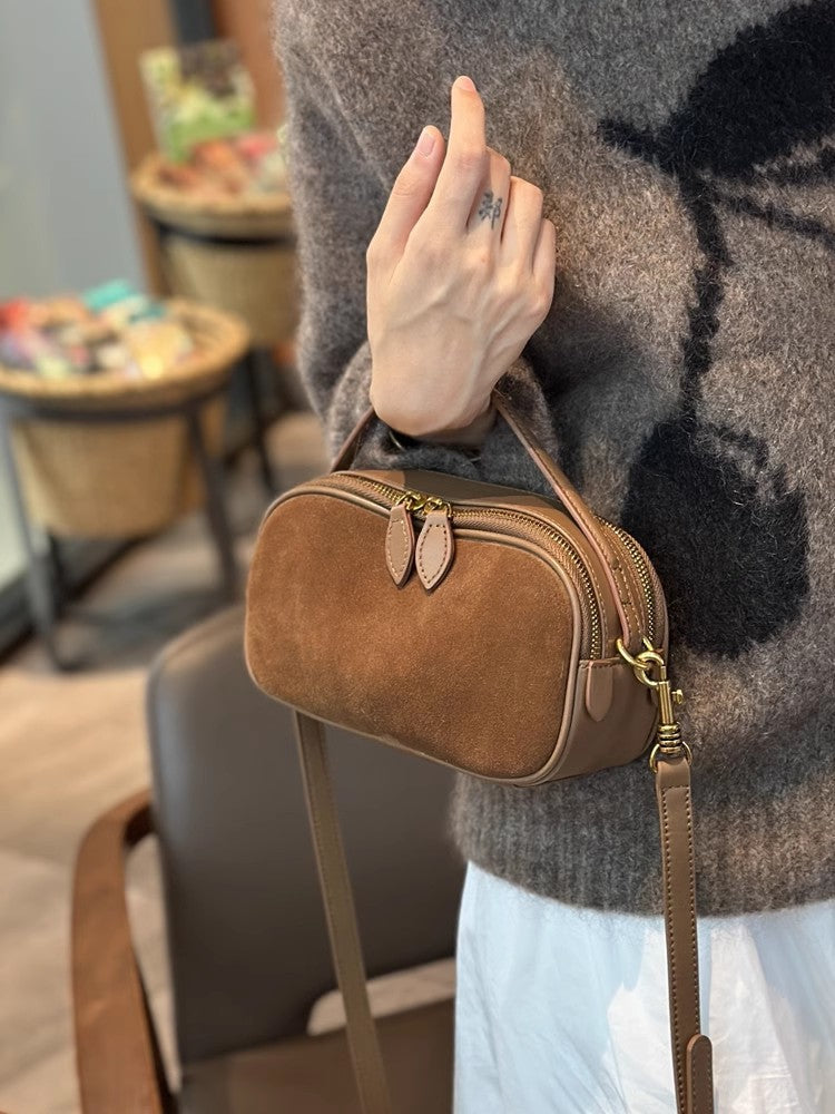 Elegant Retro Leather Crossbody Bag – Small Shoulder Purse for Women