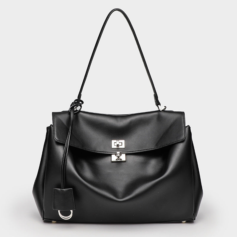 Genuine Leather Kelly Crossbody Bag – High-Grade Underarm Commuter Purse for Women