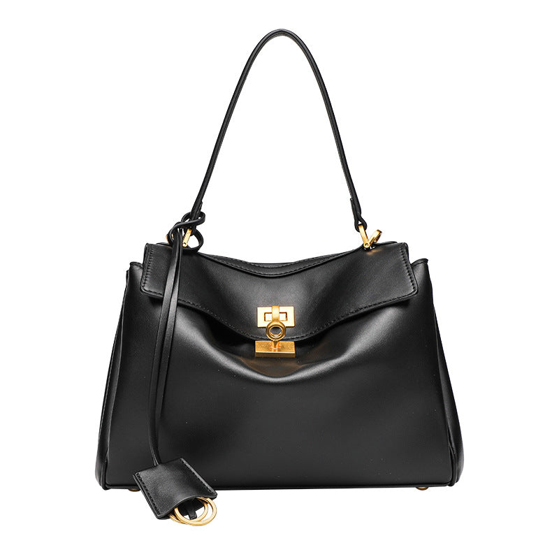 Genuine Leather Kelly Crossbody Bag – High-Grade Underarm Commuter Purse for Women