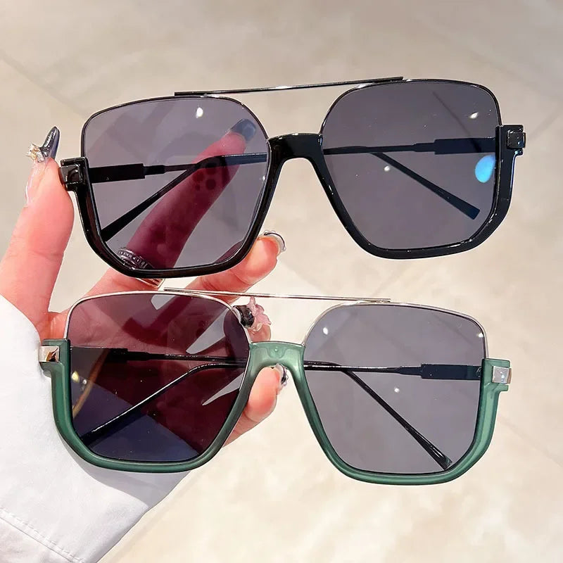 Oversized Square Sunglasses – UV400 Fashion Shades for Women & Men