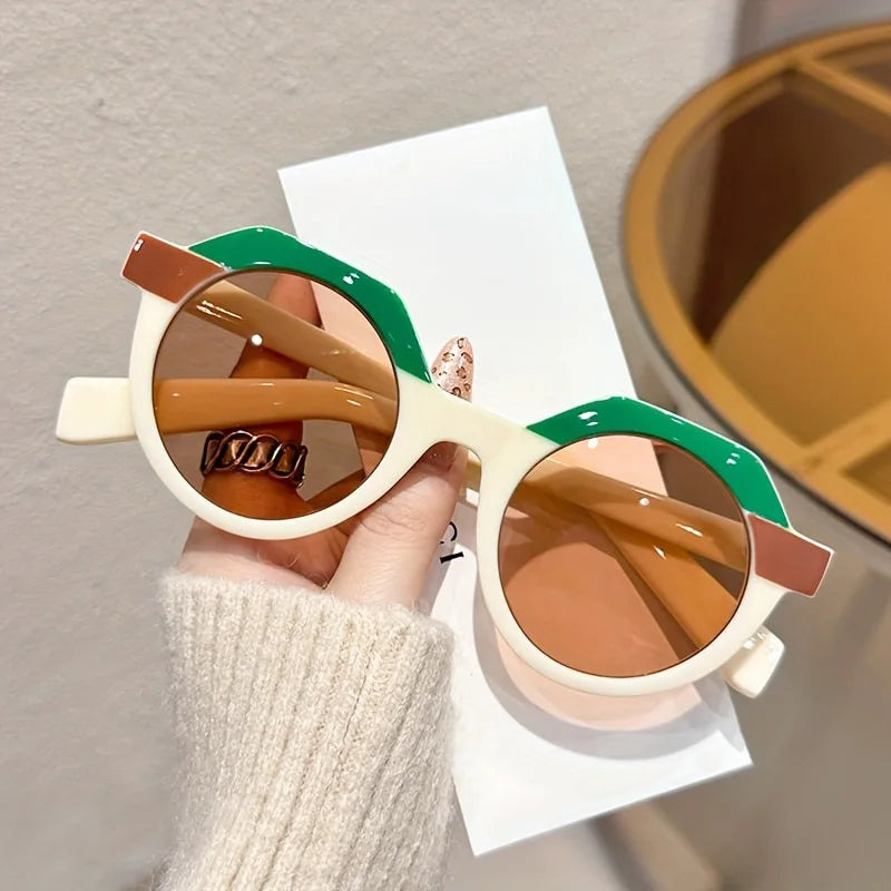 Round Punk Rivet Sunglasses – Gradient UV400 Shades for Women & Men