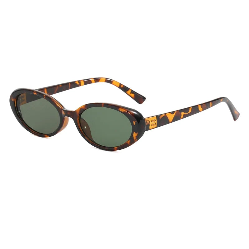 Small Oval Rivet Sunglasses – Retro UV400 Shades for Women & Men
