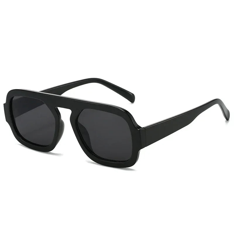 JNPCXI Retro Square Sunglasses – Gradient UV400 Punk Shades for Women & Men